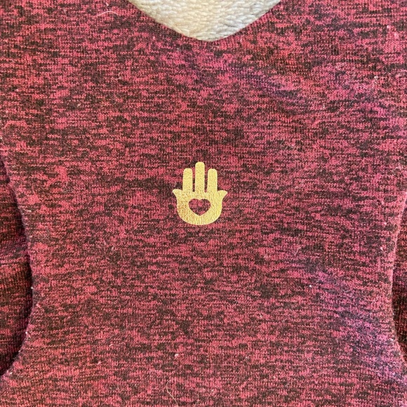 Spiritual Gangster Varsity Tech Crop Bra - Maroon - Picture 4 of 6